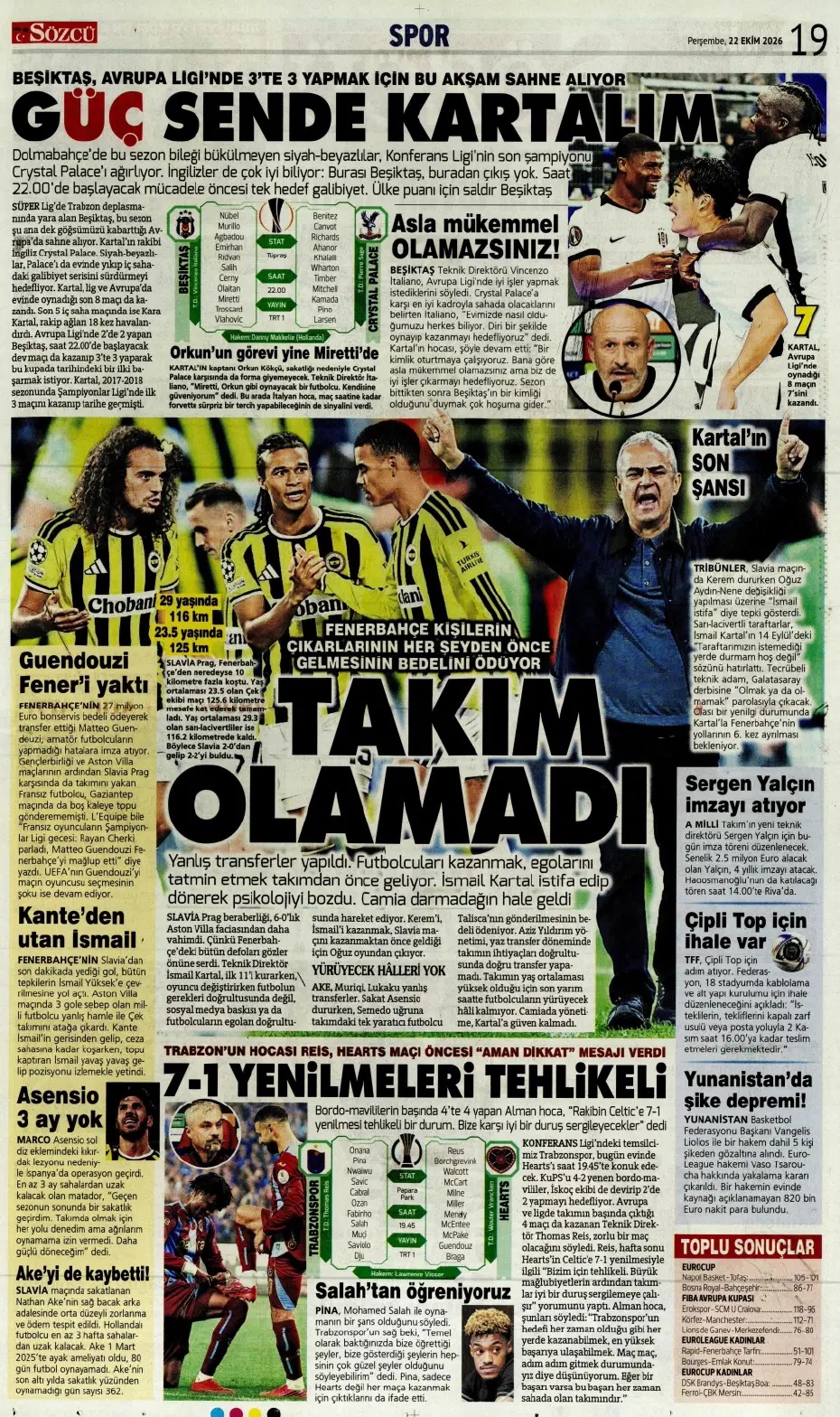 Aslan kükredi! Spor basını bugün ne yazdı? (22 Ekim) - 3. fotoğraf