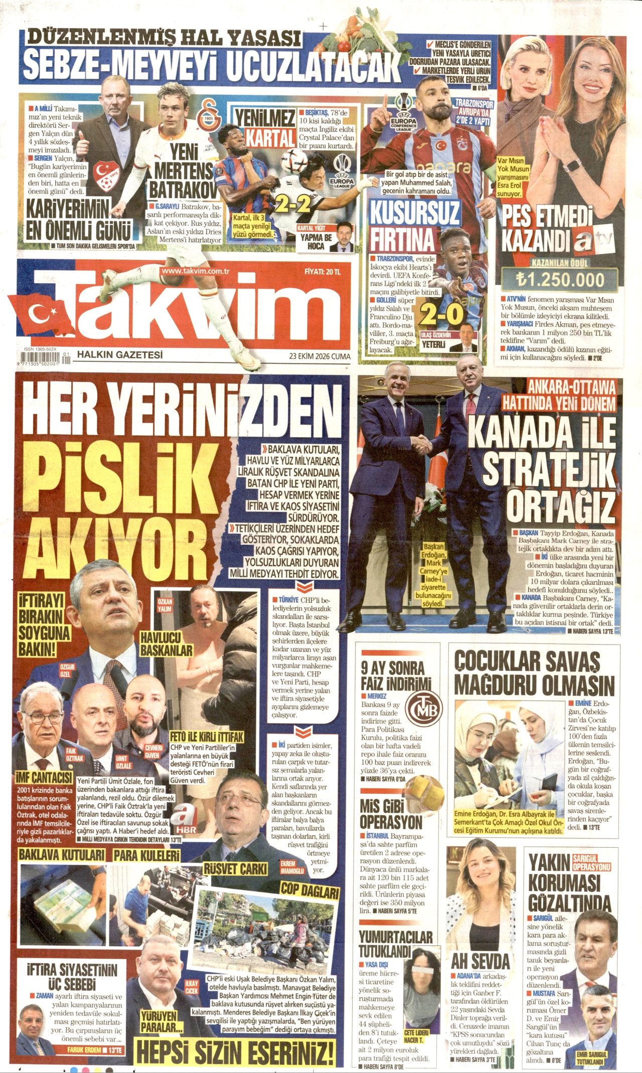 Gazeteler bugün ne yazdı? (23 Ekim) - 12. fotoğraf