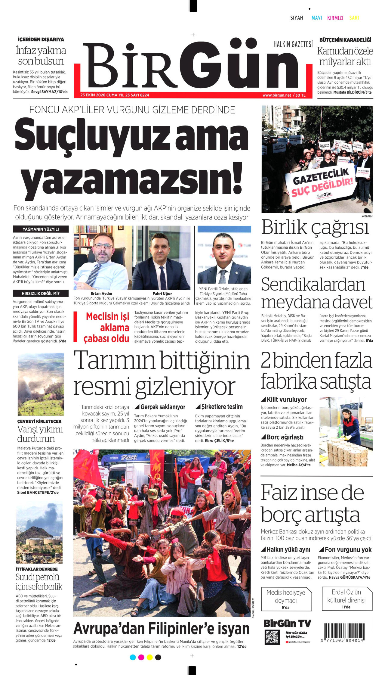 Gazeteler bugün ne yazdı? (23 Ekim) - 1. fotoğraf
