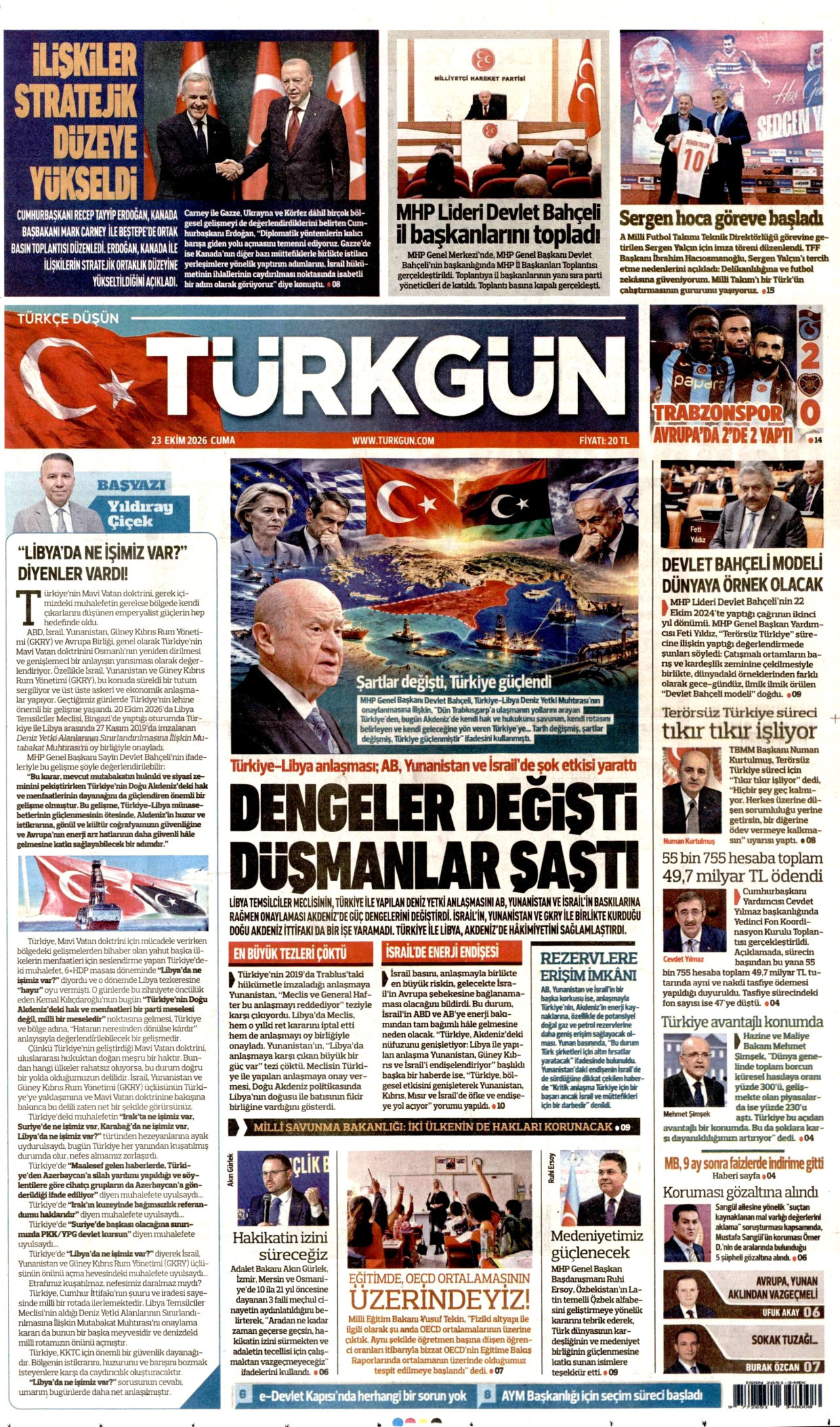 Gazeteler bugün ne yazdı? (23 Ekim) - 9. fotoğraf