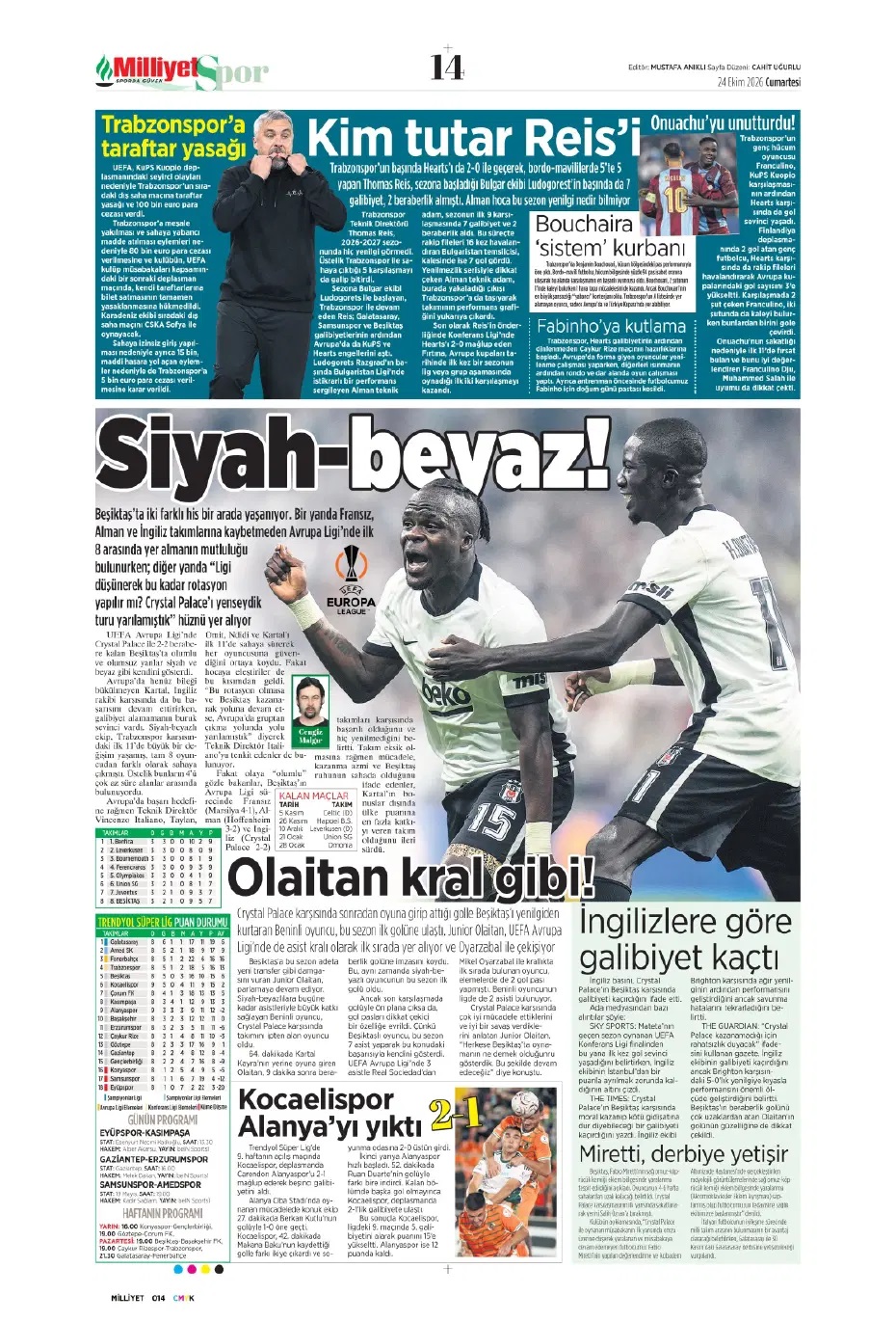 Salah artık efsane! Spor basını bugün ne yazdı? (24 Ekim) - 1. fotoğraf