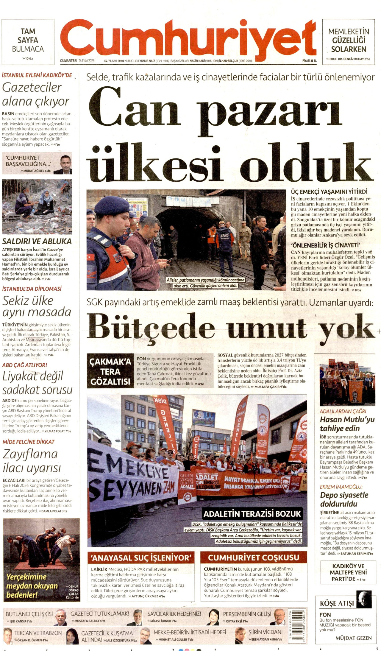 Gazeteler bugün ne yazdı? (24 Ekim) - 3. fotoğraf