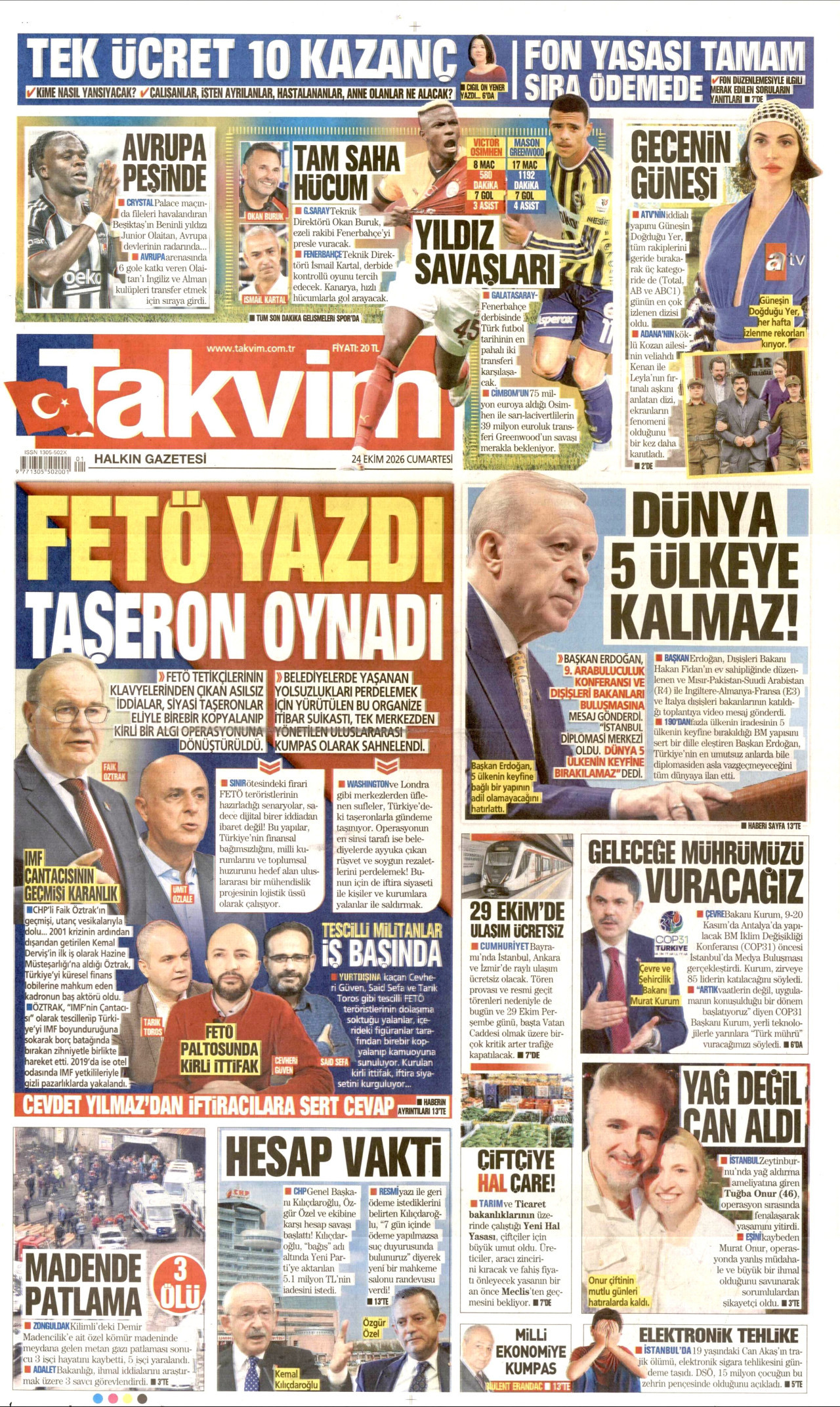 Gazeteler bugün ne yazdı? (24 Ekim) - 6. fotoğraf