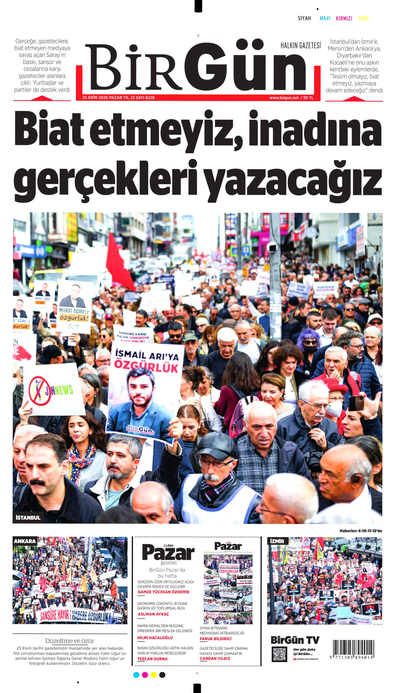 Gazeteler bugün ne yazdı? (25 Ekim) - 1. fotoğraf