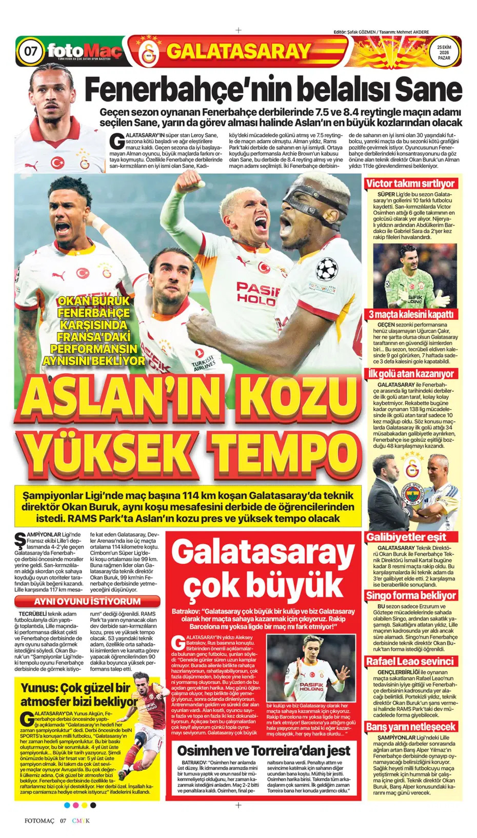 Derbinin kilidi onların elinde | Spor manşetleri - 17. fotoğraf