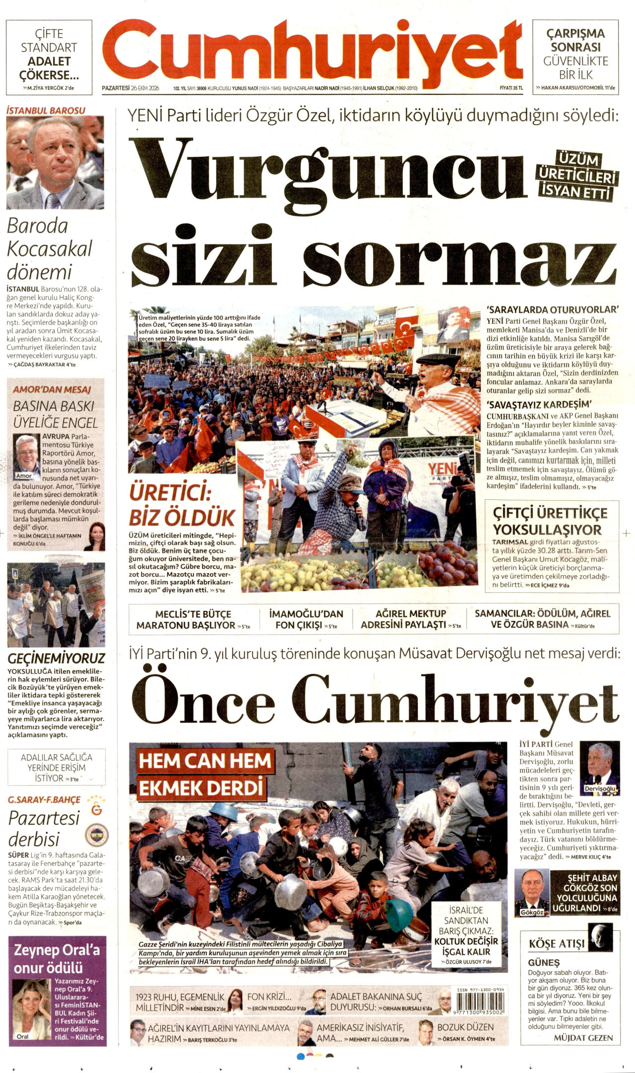 Gazeteler bugün ne yazdı? (26 Ekim) - 6. fotoğraf