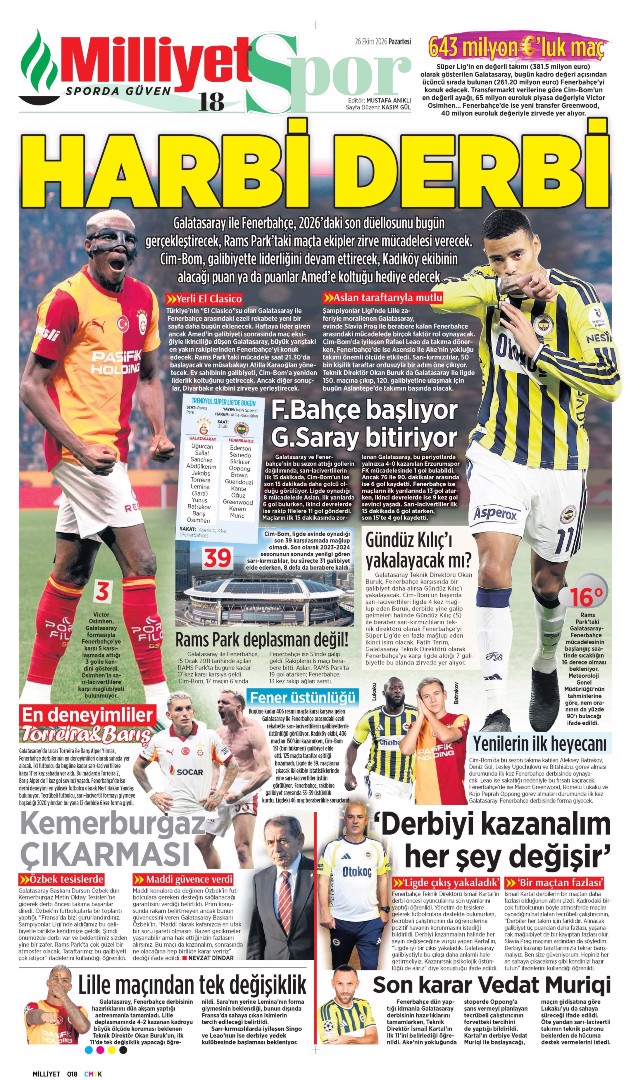 Harbi derbi | Spor manşetleri - 1. fotoğraf