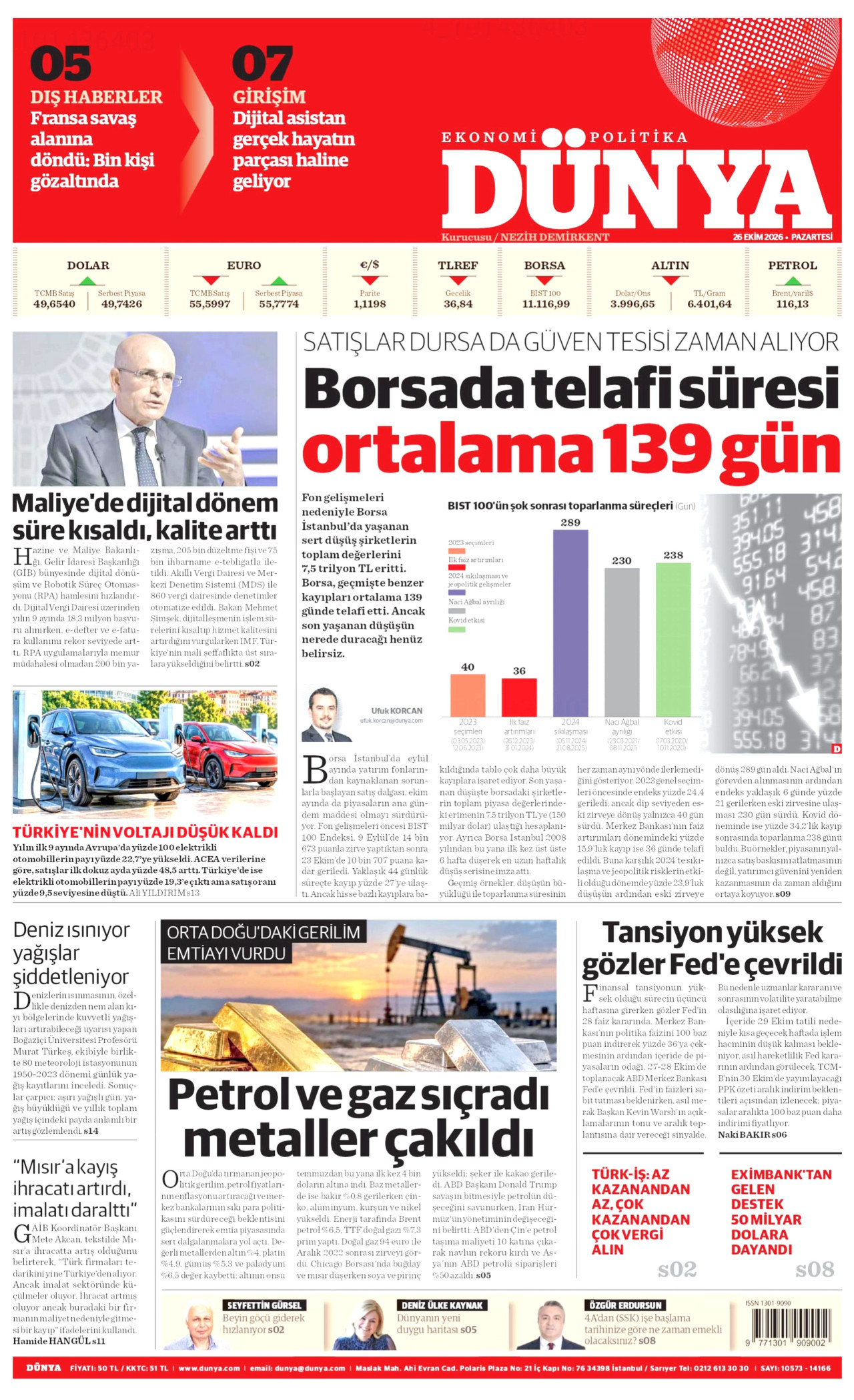 Gazeteler bugün ne yazdı? (26 Ekim) - 1. fotoğraf