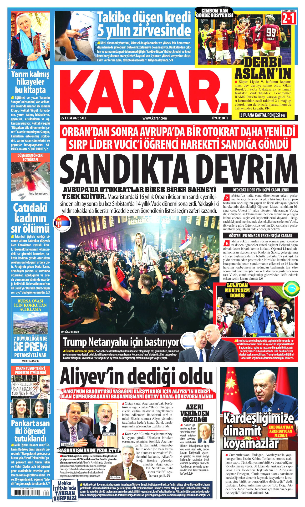 Gazeteler bugün ne yazdı? (27 Ekim) - 9. fotoğraf