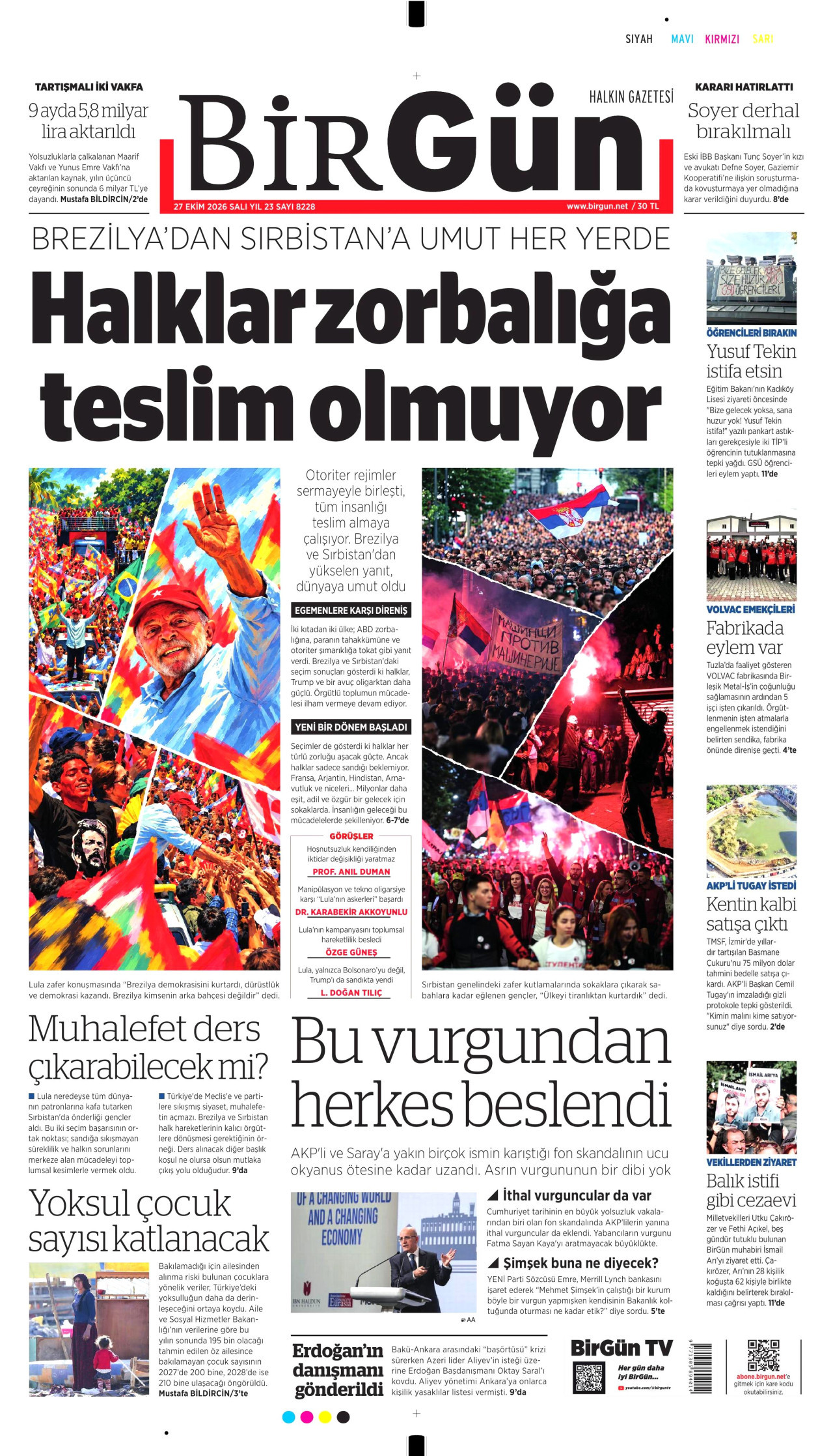 Gazeteler bugün ne yazdı? (27 Ekim) - 1. fotoğraf