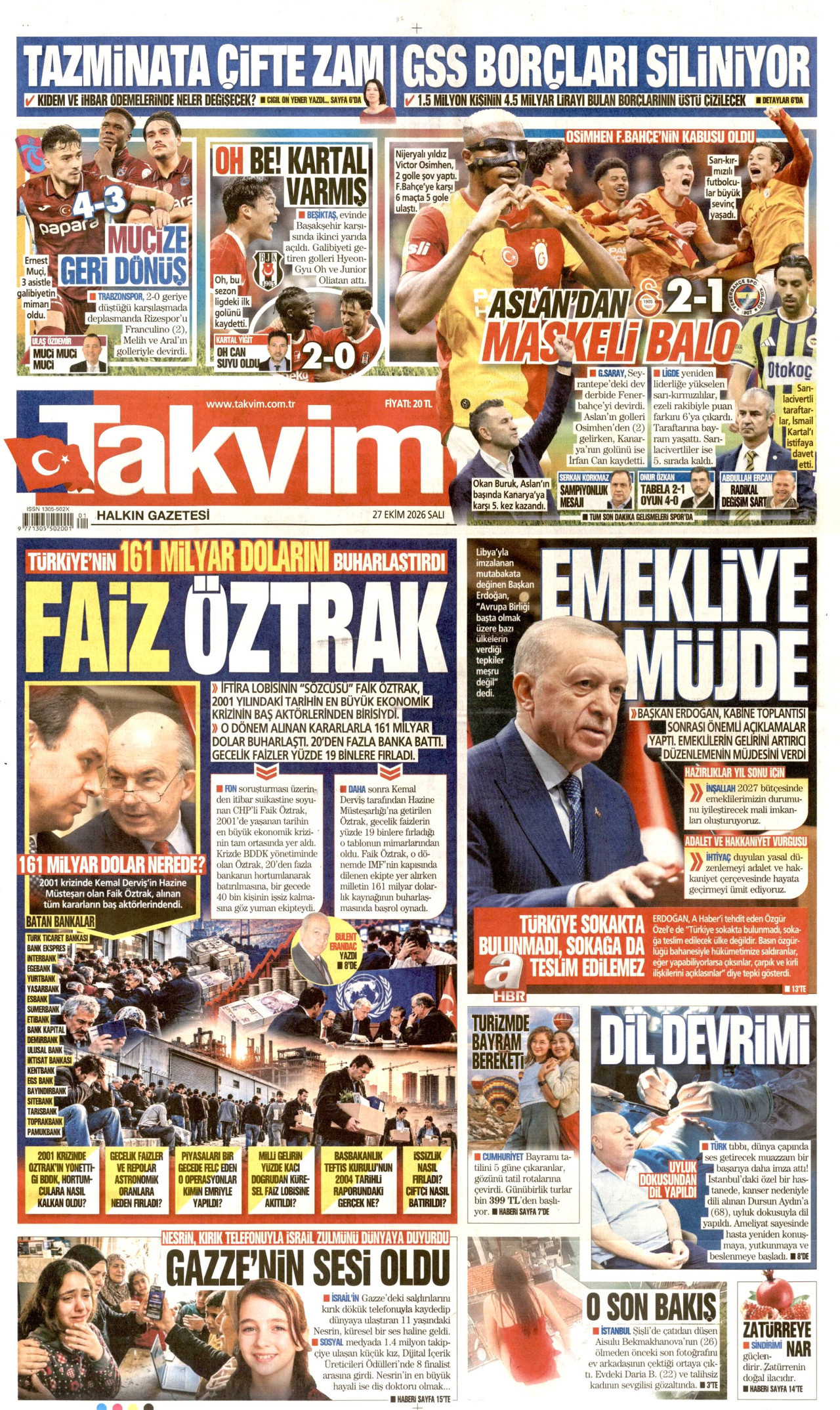 Gazeteler bugün ne yazdı? (27 Ekim) - 8. fotoğraf