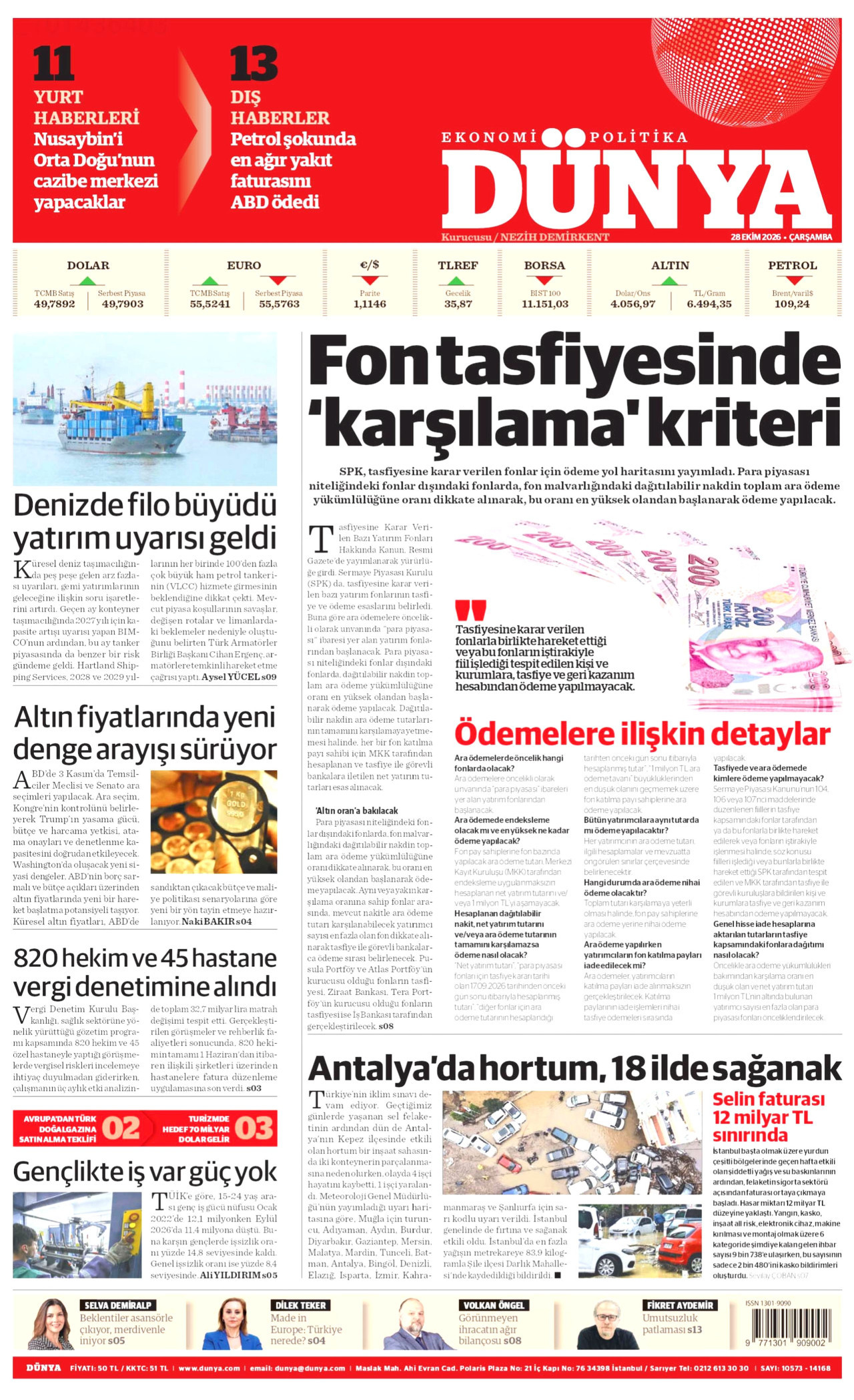 Gazeteler bugün ne yazdı? (28 Ekim) - 1. fotoğraf