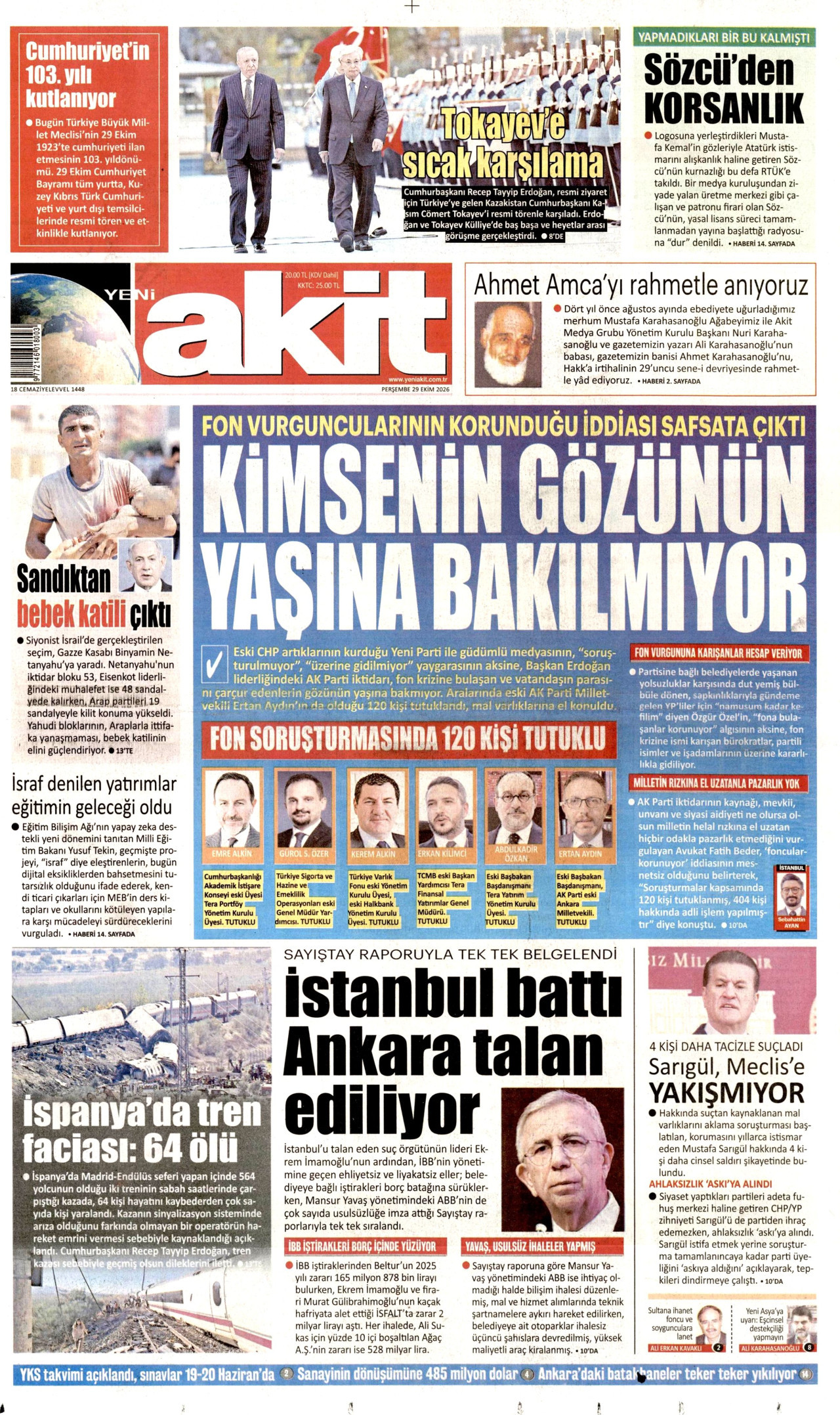 Gazeteler bugün ne yazdı? (29 Ekim) - 9. fotoğraf