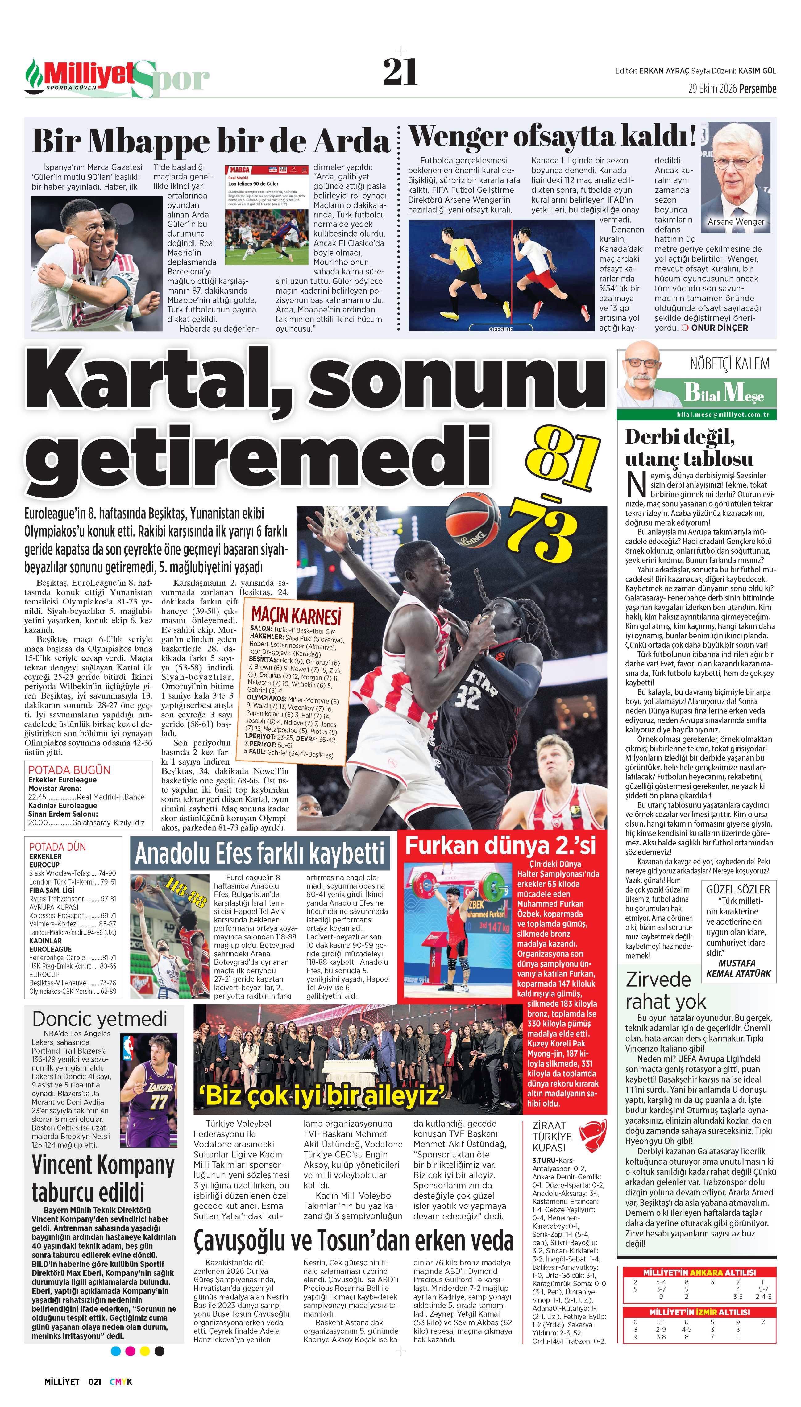 Kocaman geliyor | Spor manşetleri  - 2. fotoğraf