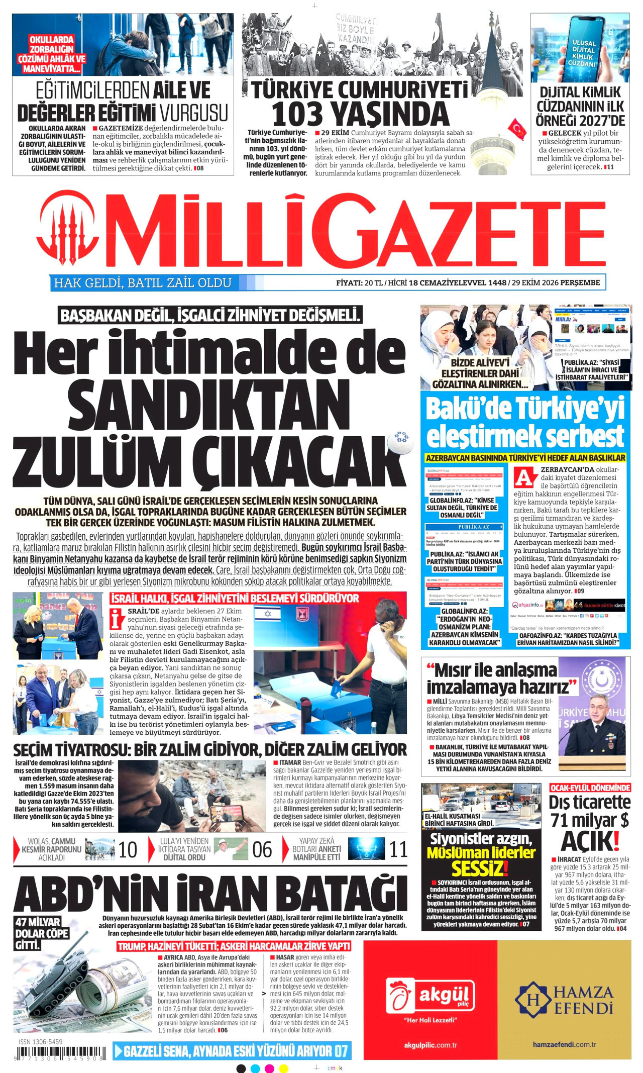 Gazeteler bugün ne yazdı? (29 Ekim) - 6. fotoğraf