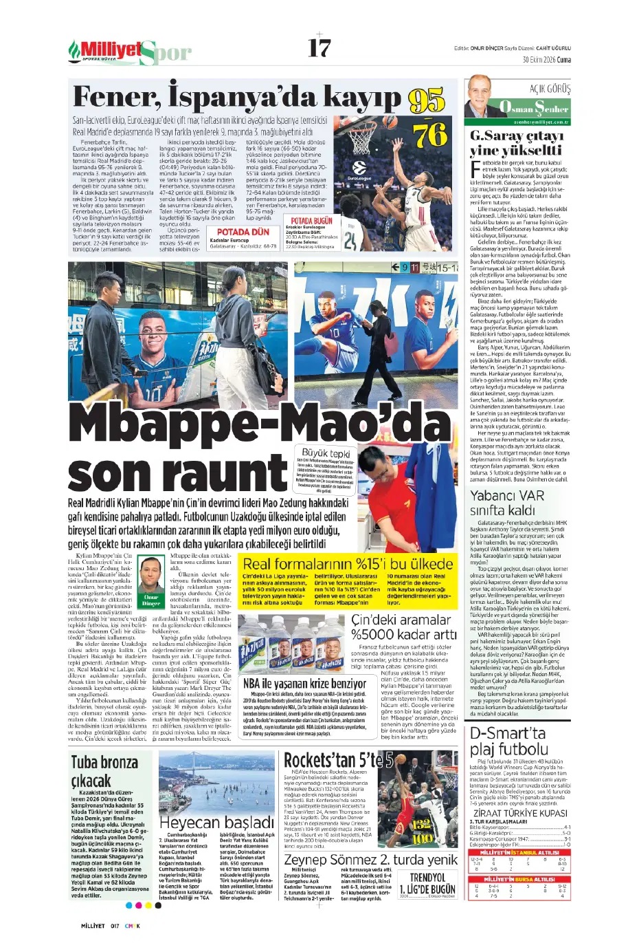 Kuyt 0'dan 100'e çıktı! Spor basını bugün ne yazdı? (30 Ekim) - 6. fotoğraf