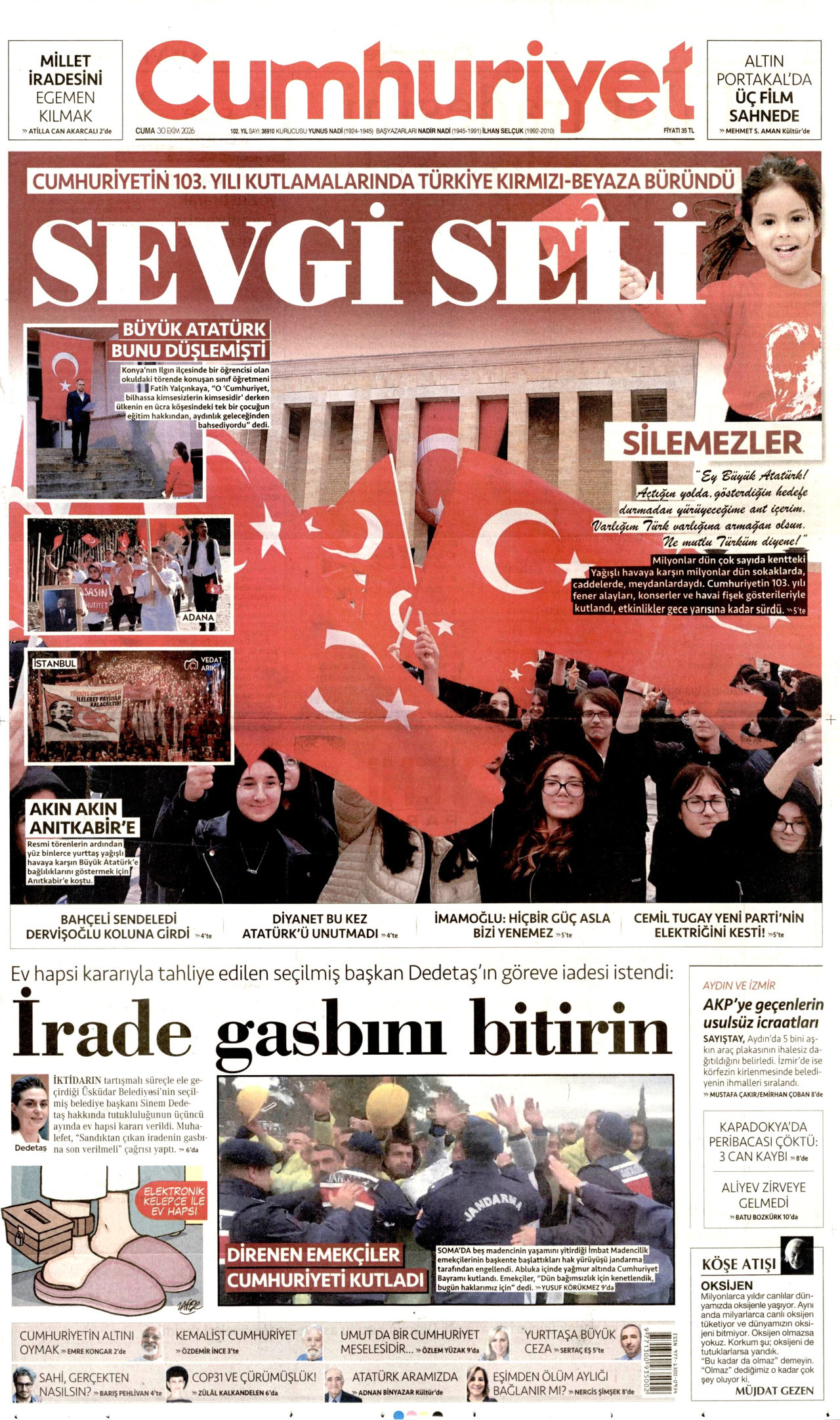 Gazeteler bugün ne yazdı? (30 Ekim) - 5. fotoğraf