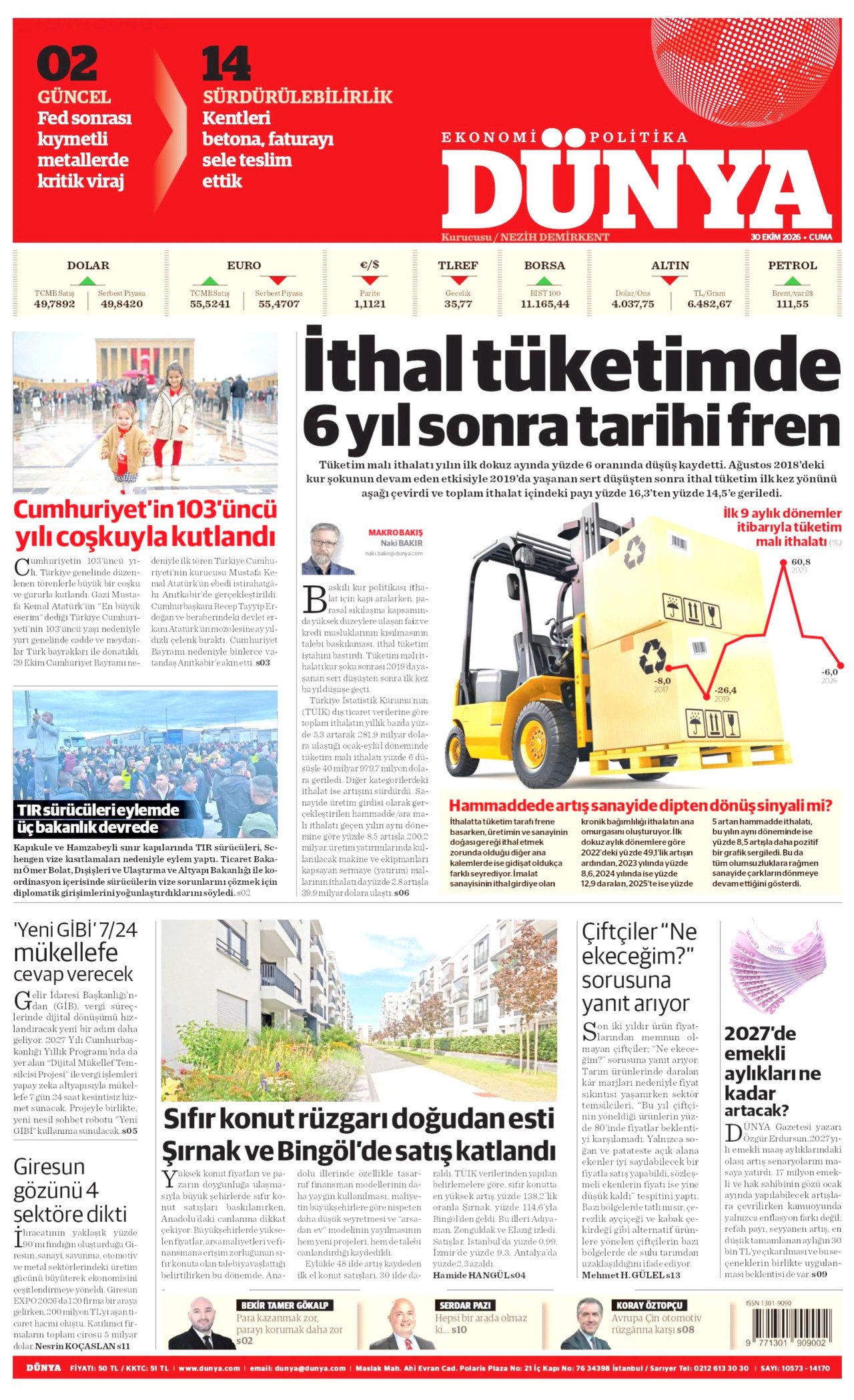 Gazeteler bugün ne yazdı? (30 Ekim) - 2. fotoğraf