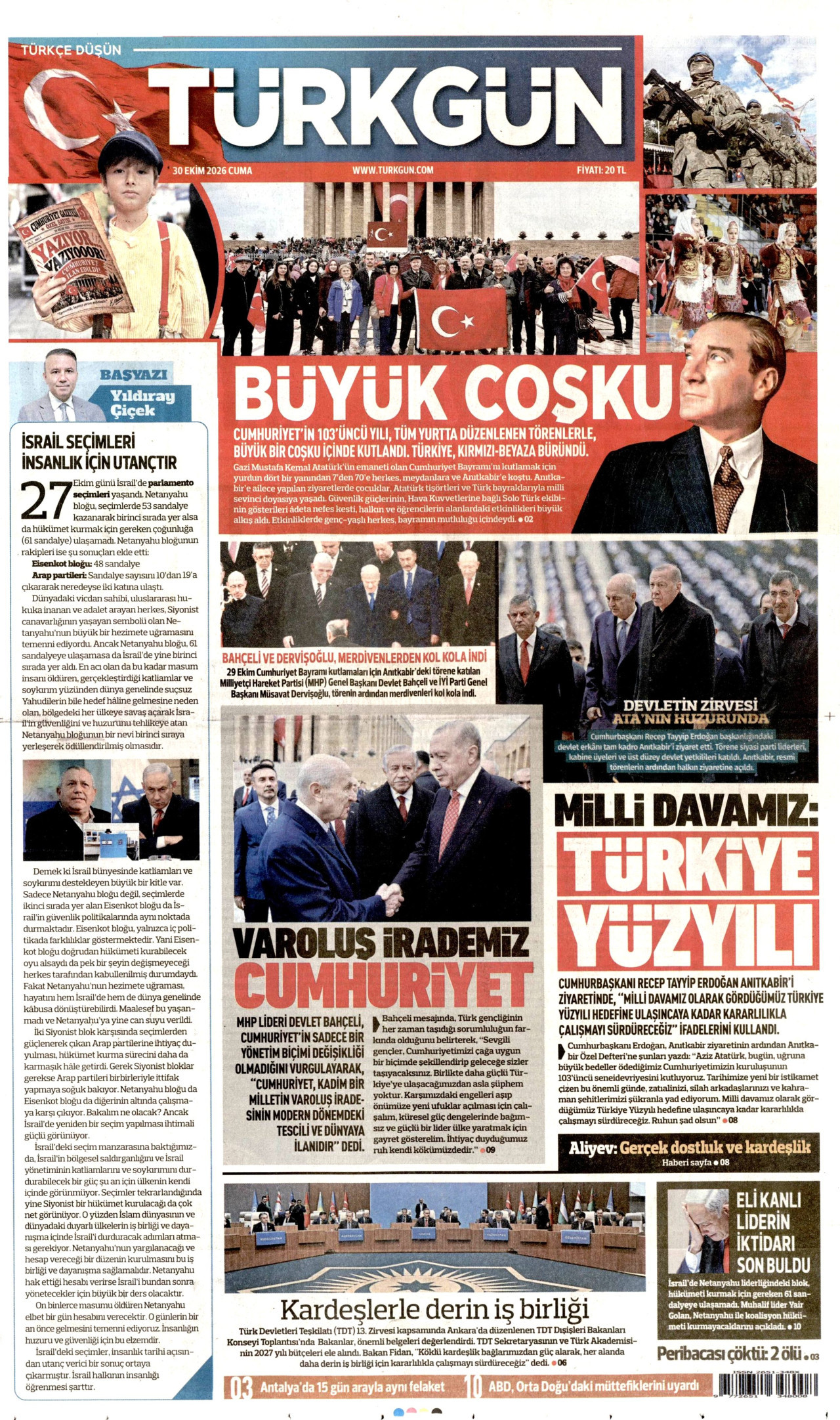 Gazeteler bugün ne yazdı? (30 Ekim) - 10. fotoğraf