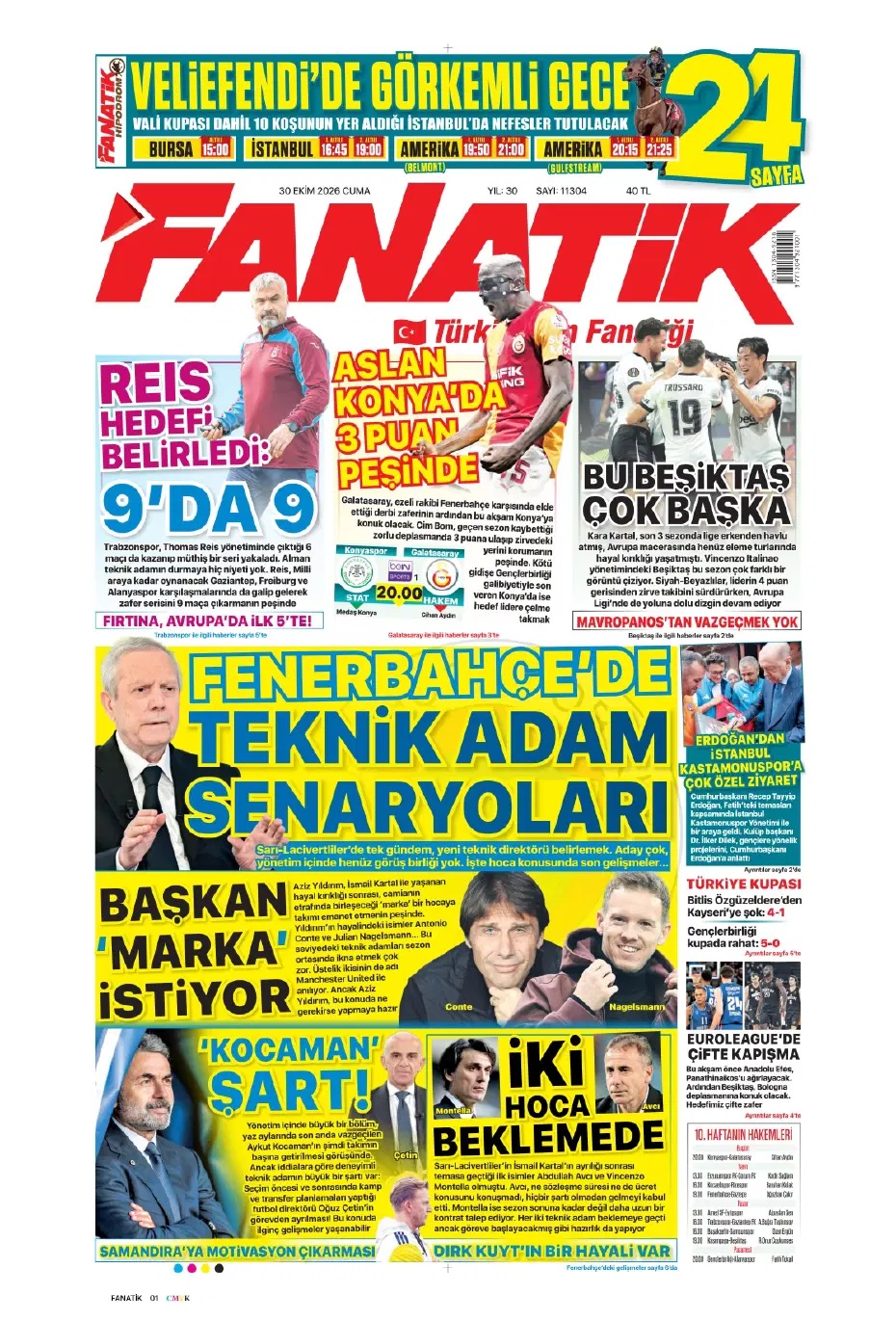 Kuyt 0'dan 100'e çıktı! Spor basını bugün ne yazdı? (30 Ekim) - 1. fotoğraf