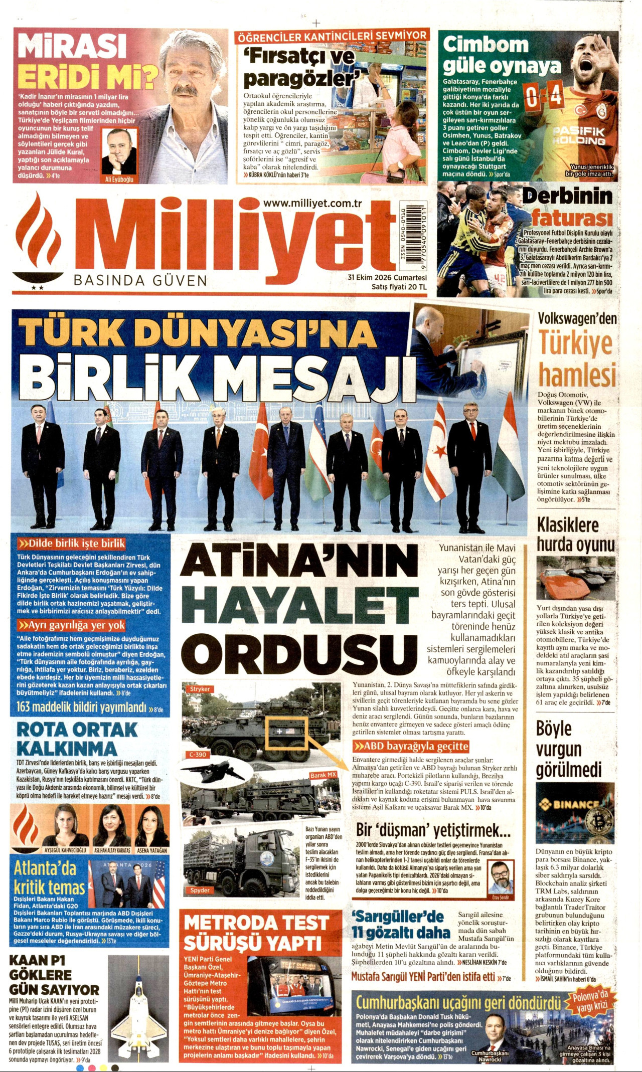 Gazeteler bugün ne yazdı? (31 Ekim) - 6. fotoğraf