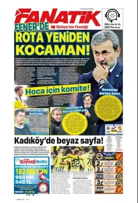 Rota yeniden Aykut Kocaman! Spor basını bugün ne yazdı? (31 Ekim) - 3. fotoğraf