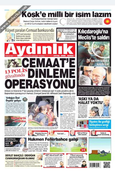 9 Nisan 2014 Çarşamba Gazete Manşetleri! 	 - 4. fotoğraf