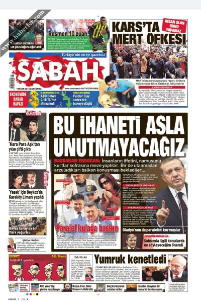 9 Nisan 2014 Çarşamba Gazete Manşetleri! 	 - 25. fotoğraf