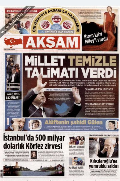 9 Nisan 2014 Çarşamba Gazete Manşetleri! 	 - 2. fotoğraf