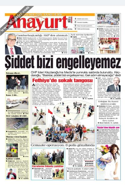 9 Nisan 2014 Çarşamba Gazete Manşetleri! 	 - 3. fotoğraf