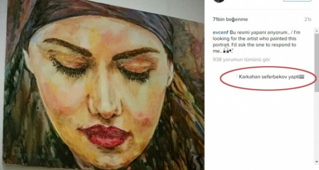 Fahriye Evcen portresini yapan ressamın peşine düştü!