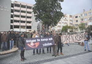 Çanakkale de Kobani destek yürüyüşü yapıldı!