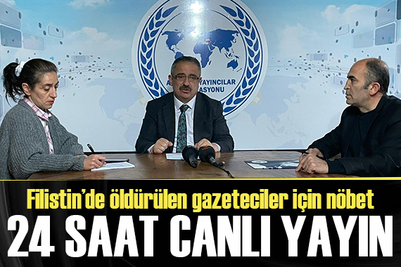 Filistin’de öldürülen gazeteciler için nöbet! 24 Saat canlı yayın