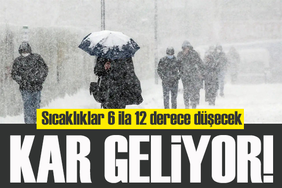 İstanbul a kar geliyor: Sıcaklık 6 ila 12 derece düşecek