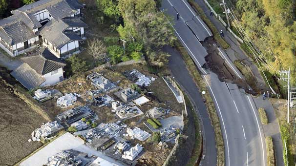 Japonya da deprem: 9 ölü, 860 yaralı