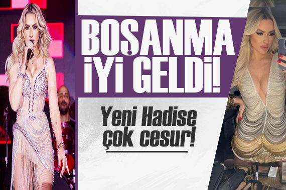 Hadise den dikkat çeken poz!