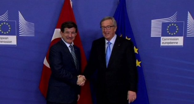 Davutoğlu, Juncker ile görüştü!