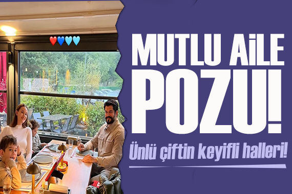 Fahriye Evcen den mutlu aile pozu
