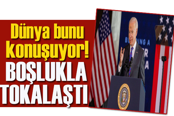 Dünya bu görüntüleri konuşuyor... Joe Biden boşlukla tokalaştı!