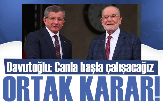 Davutoğlu: Saadet Partisi ile mecliste canla başla çalışacağız