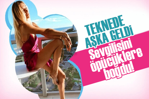 Şeyma Subaşı teknede aşka geldi! Sevgilisini öpücüklere boğdu