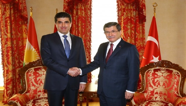 Davutoğlu, Barzani yi kabul etti!