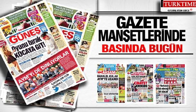 Gazete Manşetleri - 29 Eylül Salı