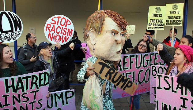 Trump Washington da protesto edildi