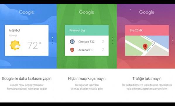 Google Now hizmeti nihayet Türkiye de!