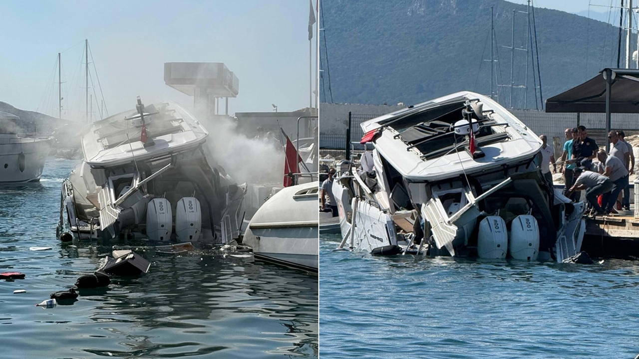 Bodrum da teknede patlama: Yaralılar var!