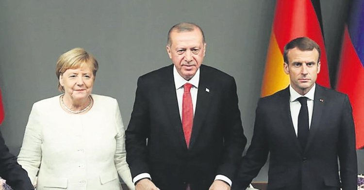 Erdoğan Merkel ve Macron görüştü!