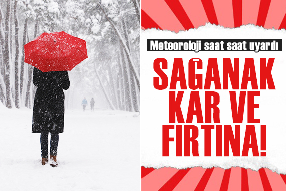 Meteoroloji den sağanak, kar ve fırtına uyarısı!