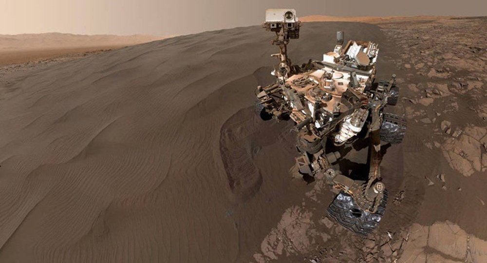 Büyüleyici panoramik Mars görüntüsü