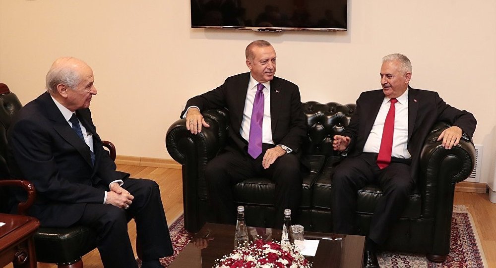 Erdoğan ile Bahçeli TBMM de görüştü